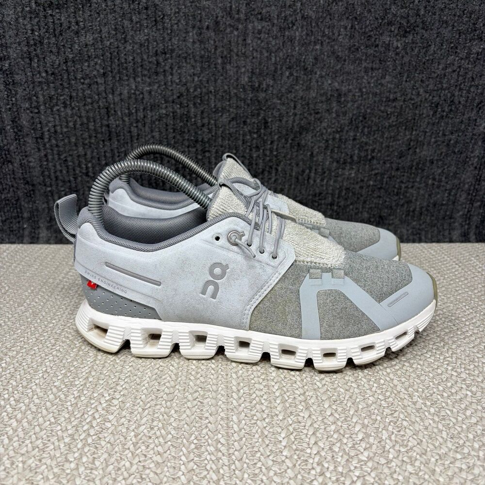On Cloud 5 Terry Glacier Lunar Grey Athletic Running Shoes Women’s 7